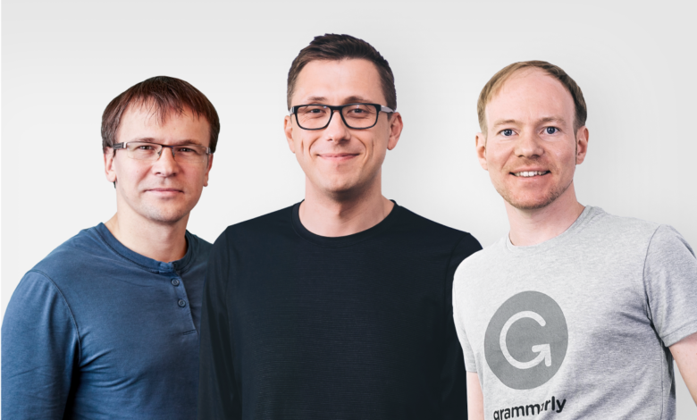 Засновники Grammarly Максим Литвин, Олексій Шевченко та Дмитро Лідер
